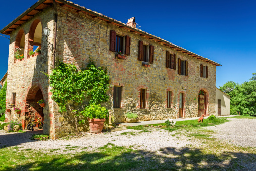 Tuscany Rural house in summer, Italy.