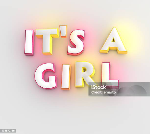 Its A Girl Stockfoto und mehr Bilder von Dreidimensional - Dreidimensional, It's A Girl - englischer Satz, Ankunft