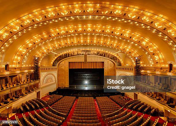 Auditorium Theatre Stock Photo - Download Image Now - Concert Hall, Stage Theater, Chicago - Illinois