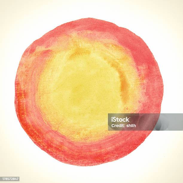 Abstract Watercolor Painted Round Dot Background Stock Photo - Download Image Now - Abstract, Acrylic Painting, Backgrounds