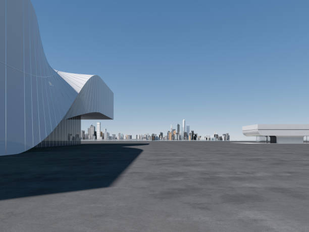 istock Concrete outdoor square building 1785736953