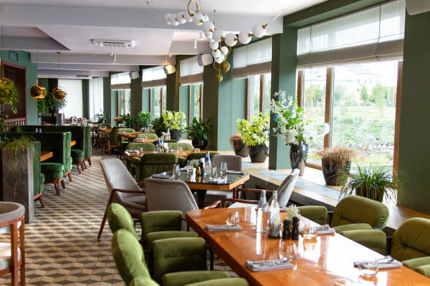 istock Italian restaurant interior in modern style 1785742041