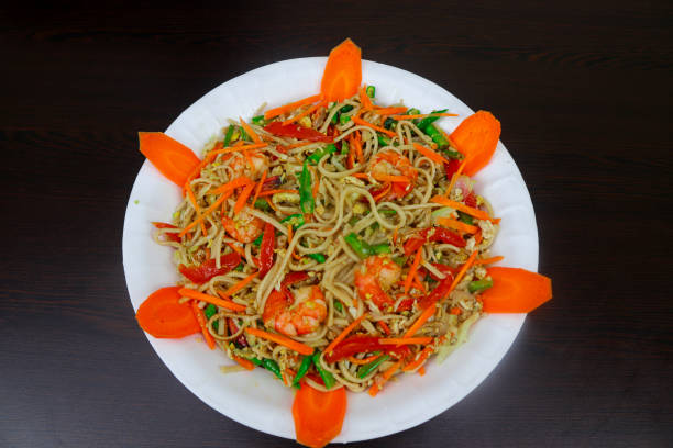 istock Noodles with vegetables and shrimp 1785742047