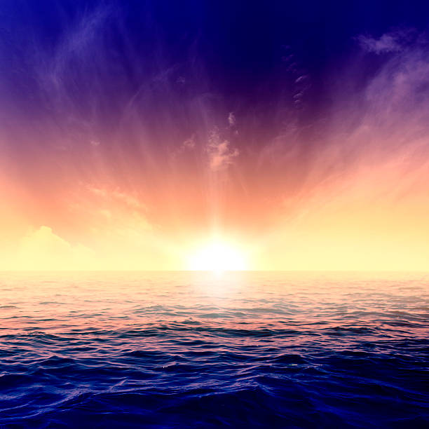 istock Beautiful blue sky over the sea at sunset 178574425