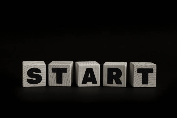 istock Word START written with wooden cubes 1785746256