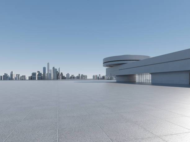 istock Clean ground squares and building facades 1785747801