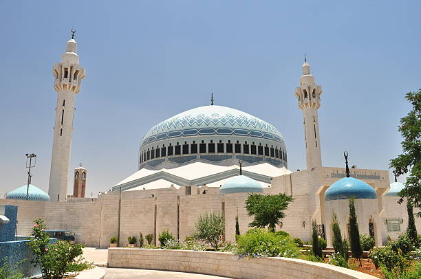 Mosque King Abdullah mosque in Amman,Jordan amman pictures stock pictures, royalty-free photos & images