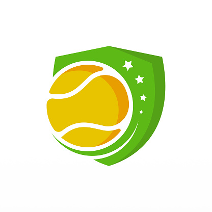 International tennis league emblem logo. Simple tennis logo