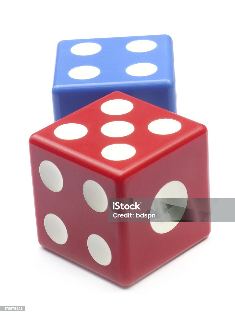 Two dices Two dices over white background Activity Stock Photo