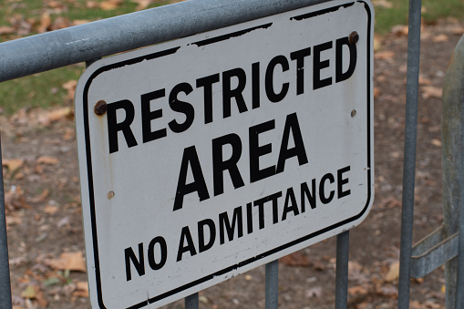 Restricted Area Sign