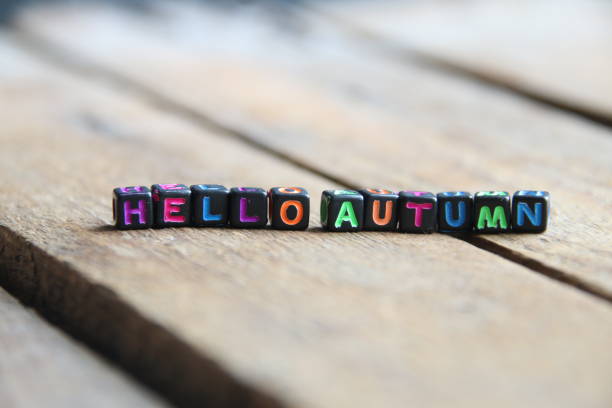 istock Hello Autumn. The inscription on the cubes. Copy Space 1785769083