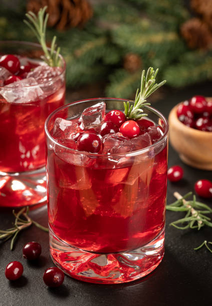 istock Cranberry cocktail with fresh cranberries and rosemary 1785770131