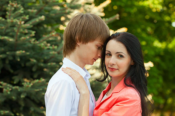 istock Beautiful young couple in love  park 178577720