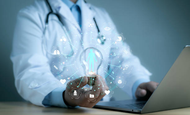 istock Medicine doctor touching digital interface. DNA.medical technology and futuristic concept.Digital healthcare and network on modern virtual screen. 1785783421