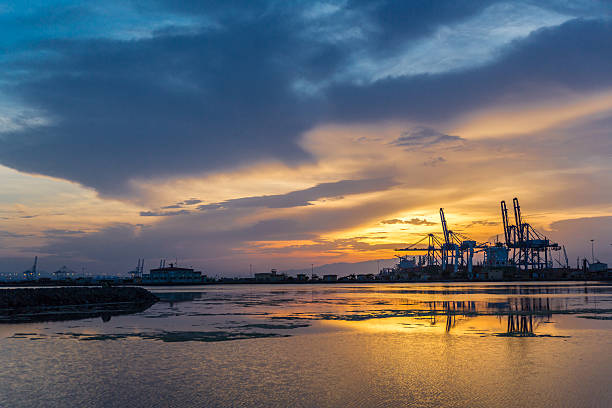 Shores near Djibouti port stock photo