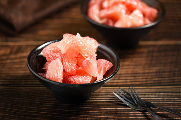 Juicy in-season vitamin-rich grapefruit, orange, blood orange citrus fruits.