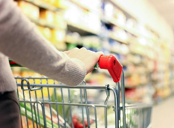istock Weird side angle view of woman shopping in supermarket 178579708