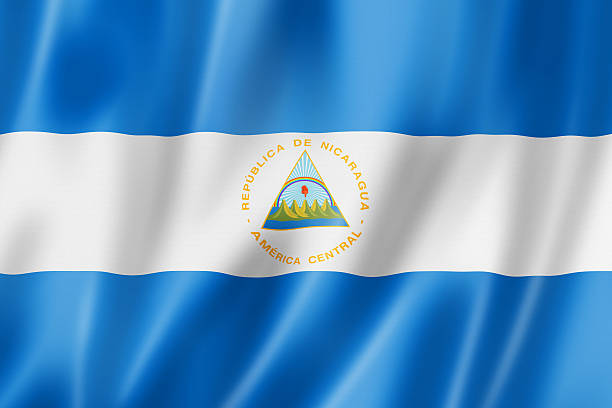Nicaragua flag Nicaragua flag, three dimensional render, satin texture nicaragua stock pictures, royalty-free photos & images