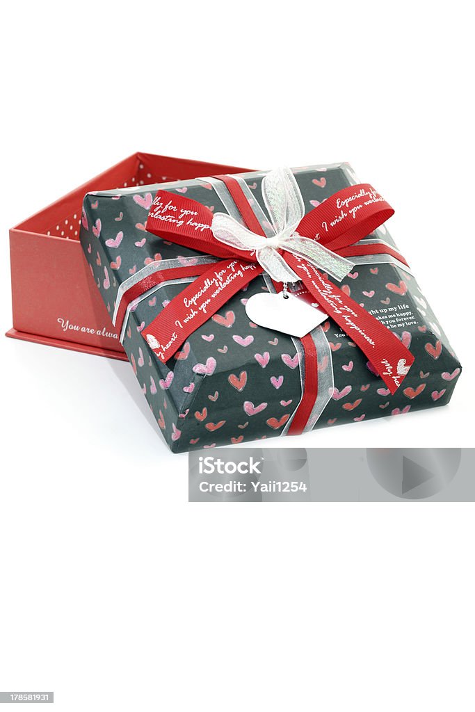 Red Love Box Anniversary Stock Photo