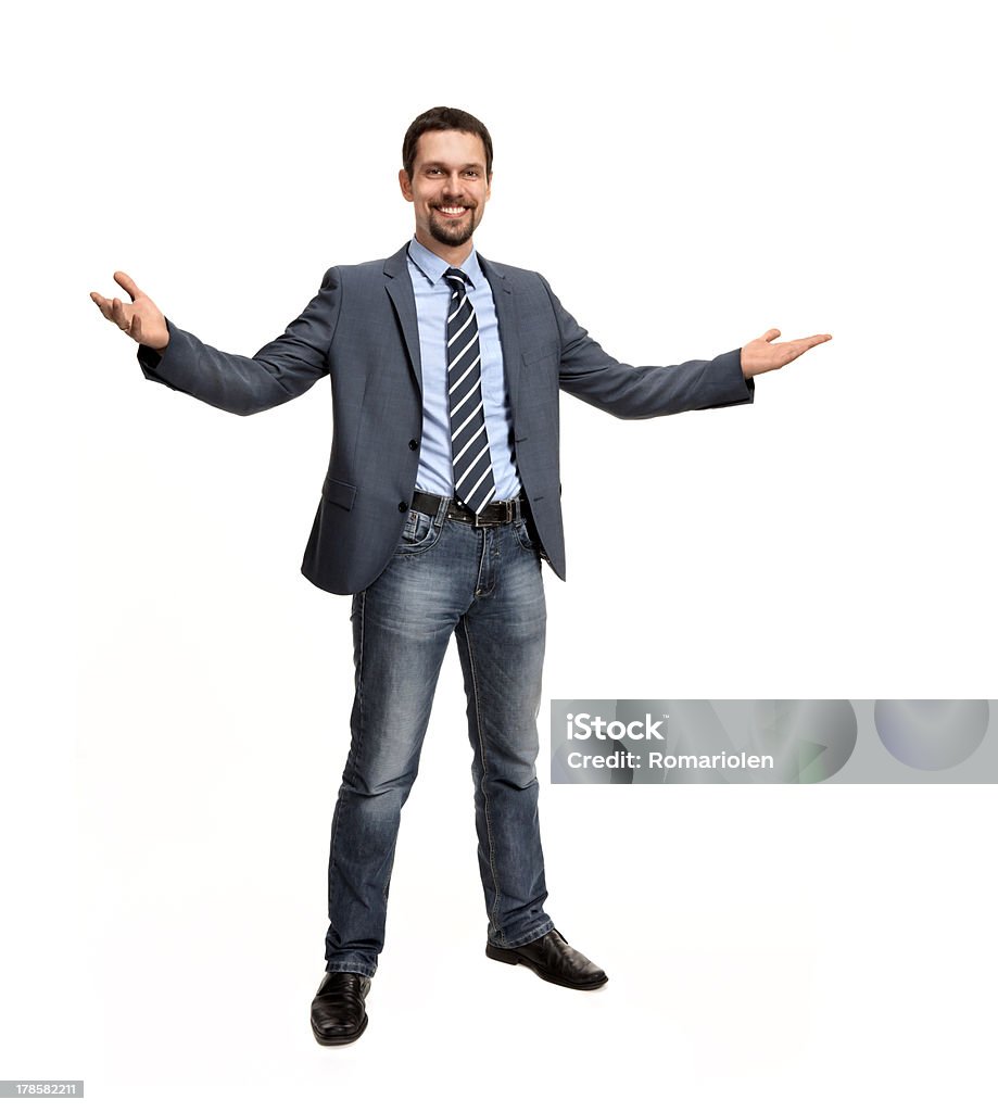 Exitoso hombre de negocios con los brazos abiertos - Foto de stock de Abierto libre de derechos