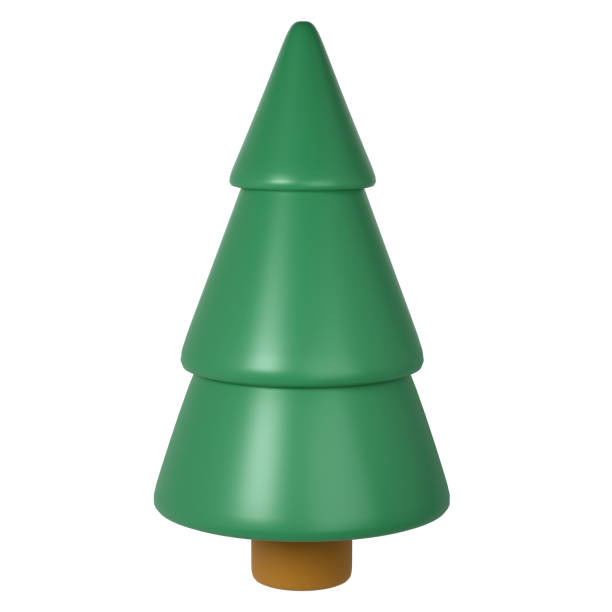 istock 3d illustration of Christmas tree. Holiday element isolated Render Abstract Evergreen Tree Fir. Happy New Year Decoration Holiday. New Year and Xmas Celebration 1785823169