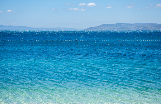 Beautiful Adriatic sea coast in Makarska Riviera, Croatia. Popular European summer resort