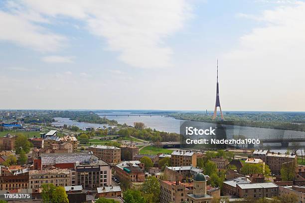 Aerial View Of Riga Latvia Stock Photo - Download Image Now - Aerial View, Architecture, Baltic Countries