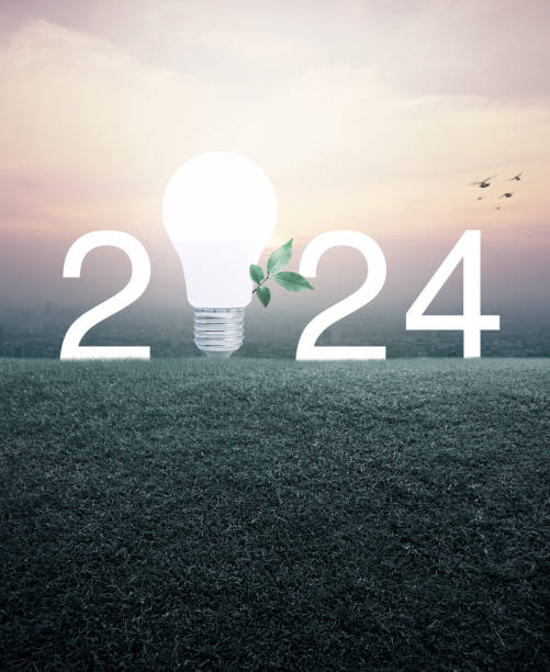 istock Happy new year 2024 ecology saving power and energy concept 1785836276
