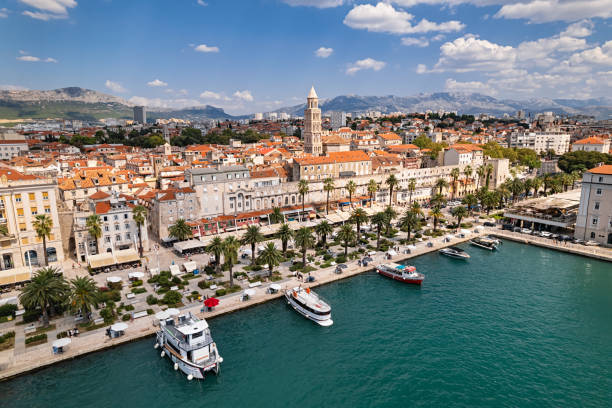 istock Aerial view of old town Split, Croatia. 1785838558