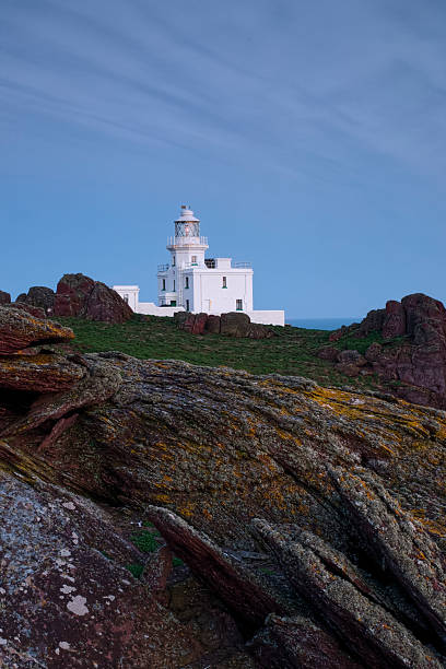 Skokholm Island Lighthouse stock photo