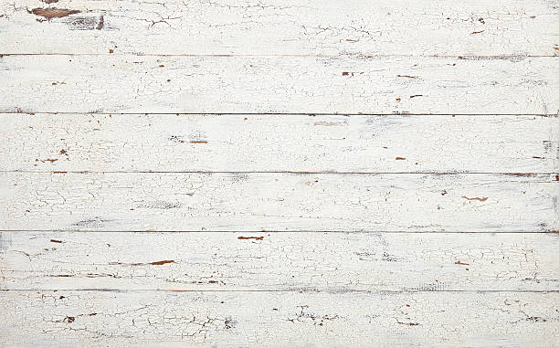 istock White painted wood with a distressed look 178584141