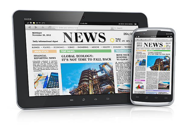 istock Tablet PC and smartphone with business news 178584162