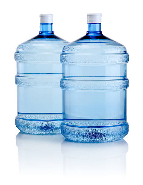 istock Two big bottles of water isolated on a white background 178584180
