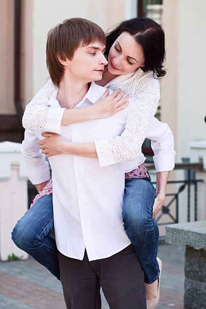 istock Beautiful young couple in love  park 178584547