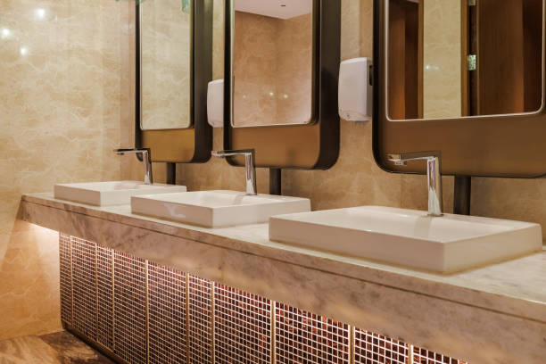 istock Washbasin in the public restroom 1785853177