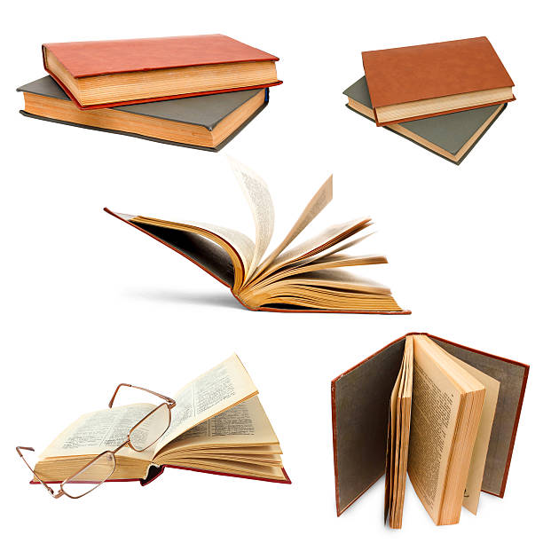 istock book set open background old cover white isolated paper collecti 178586118