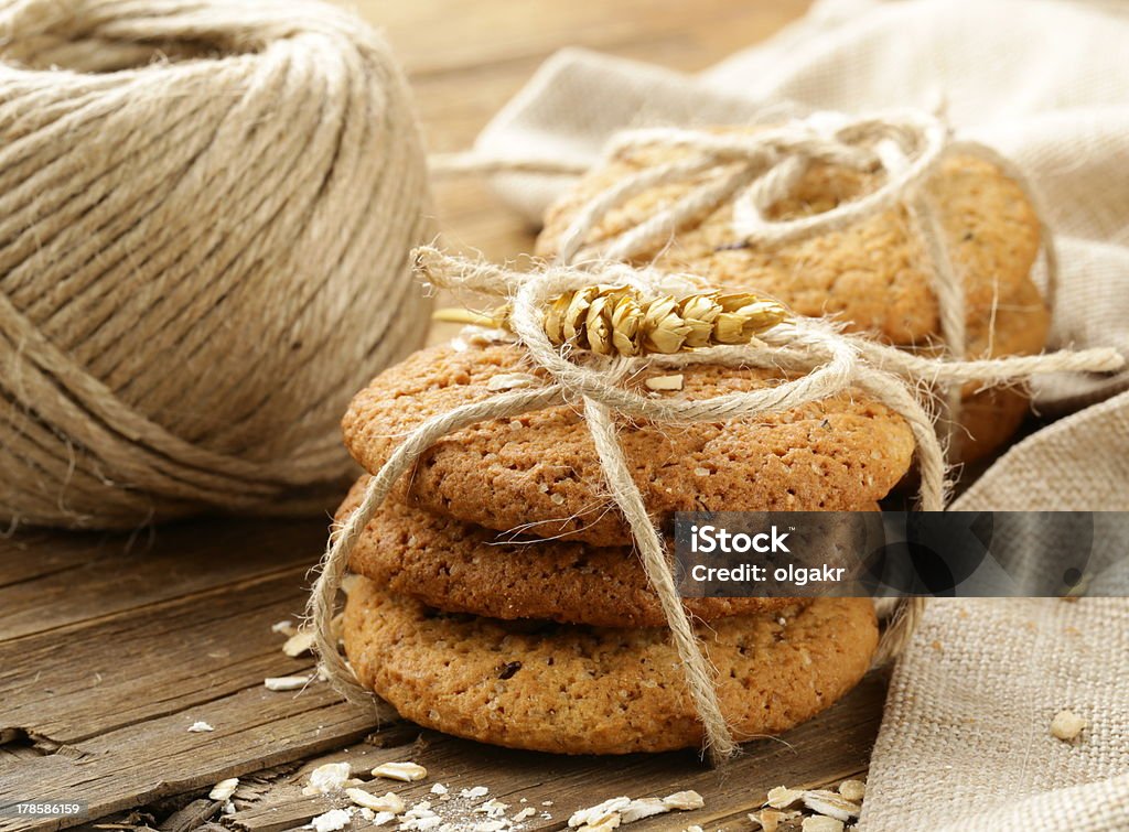 cookies de aveia, caseira - Foto de stock de Alimentação Saudável royalty-free