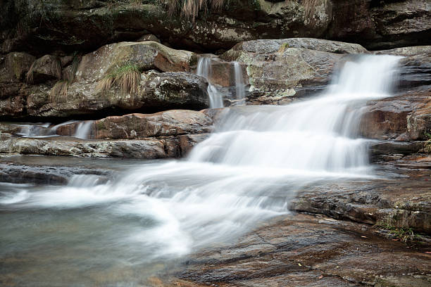 mountain stream with flowing water