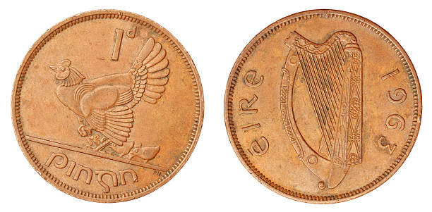 istock Old Irish Coin of Hen Penny 178587257