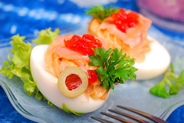 istock eggs with smoked salmon and red caviar 178588466