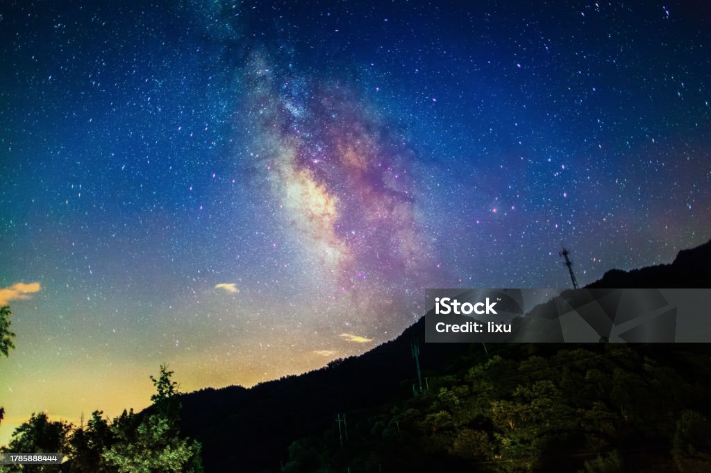 Starry Sky Galaxy Abstract Stock Photo