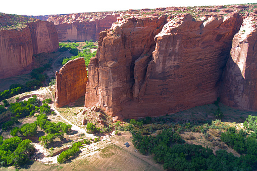 aerial view of the Canyon De Chelly, Arizona (USA)