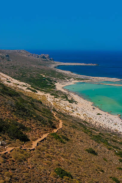 Gramvousa island and Balos Lagoon on Crete stock photo