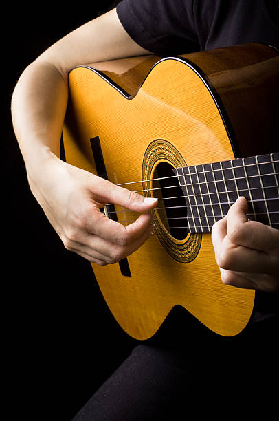 istock Closeup view of playing classic spanish guitar 178590620