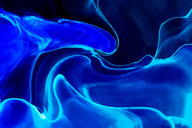 istock Natural abstract fluid art painting with alcohol ink technique. Soft dreamy colors create transparent wavy lines. 1785906695