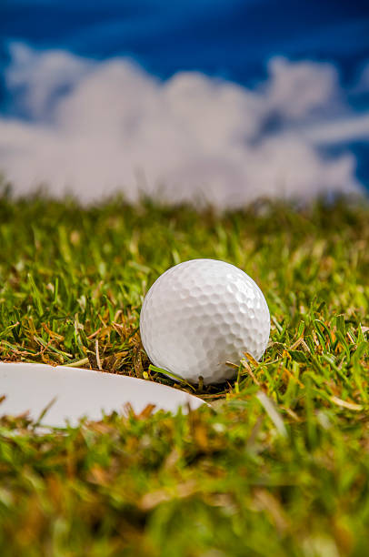 istock Golf equipment on green grass, ball 178590990