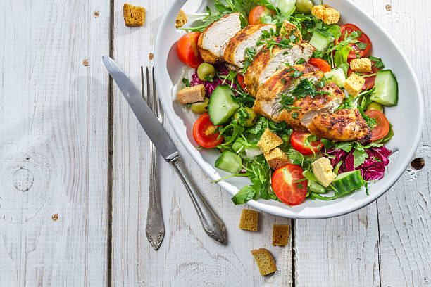 istock Caesar salad made with fresh vegetables ready to eat 178591047