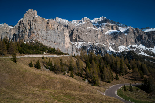 Dolomite mountains in the Tyrolean region of northern Italy
