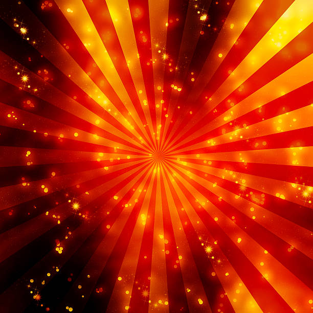 star burst design on a retro background stock photo