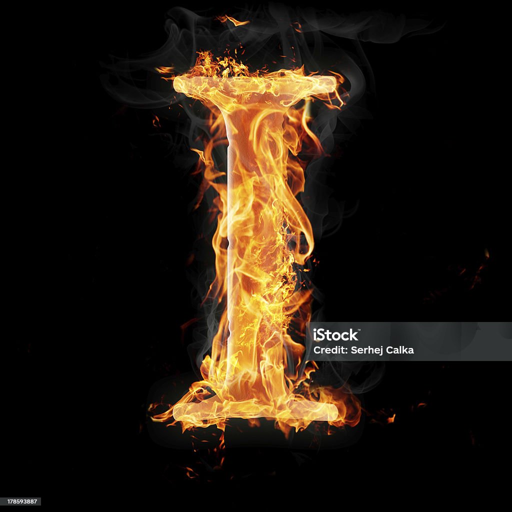 Brennende Objekte und Symbole auf Feuer Hintergrund - Lizenzfrei Abstrakt Stock-Foto